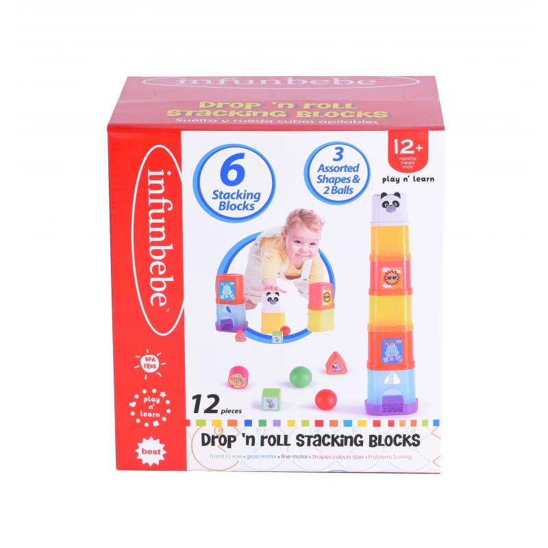 PL205 Infunbebe Drop n Roll Stacking Blocks 1