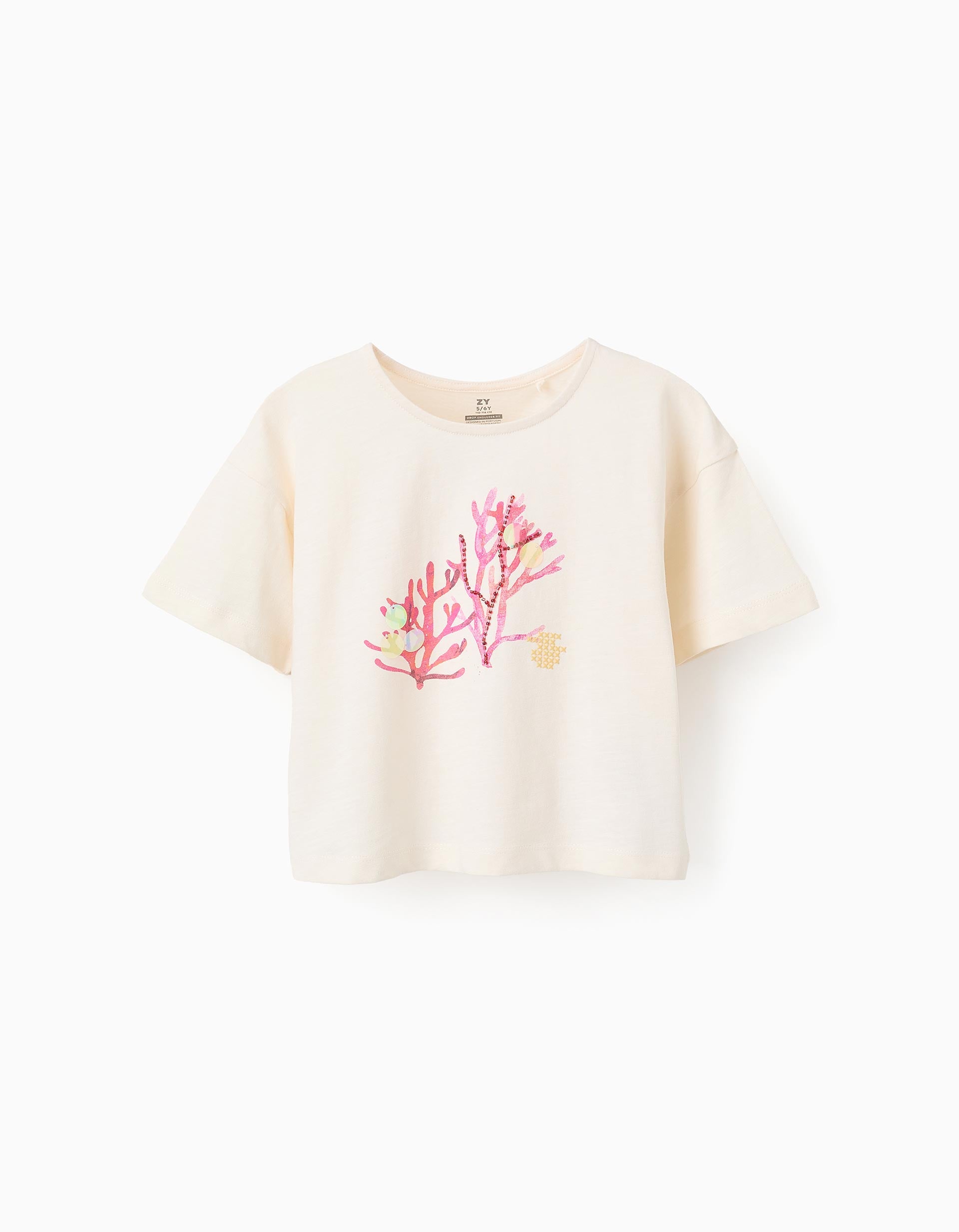 31071144021033 - SS T SHIRT JERSEY, LIGHT BEIGE, 9/10 1