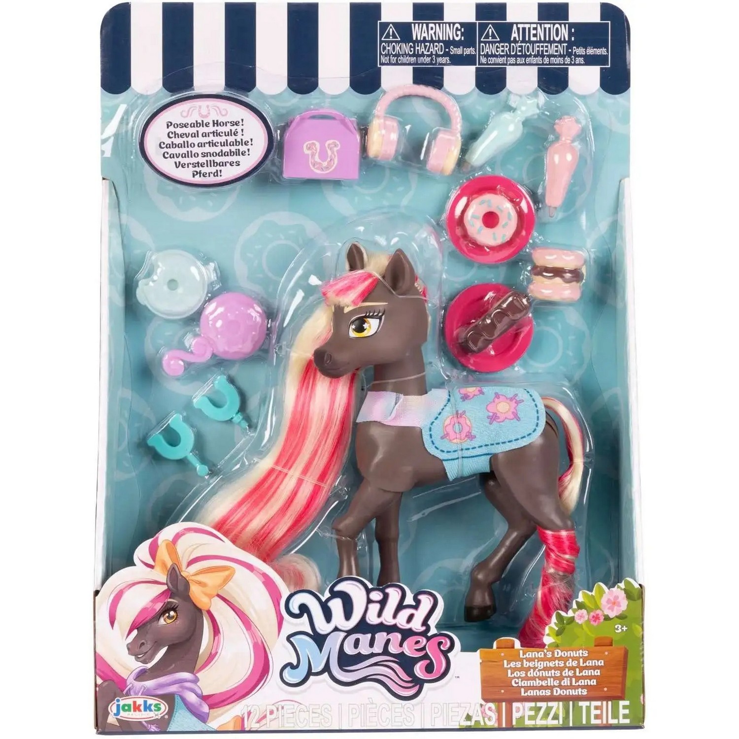TW723264 WILD MANES DONUTS SHOP SET HORSE & ACCSS 1