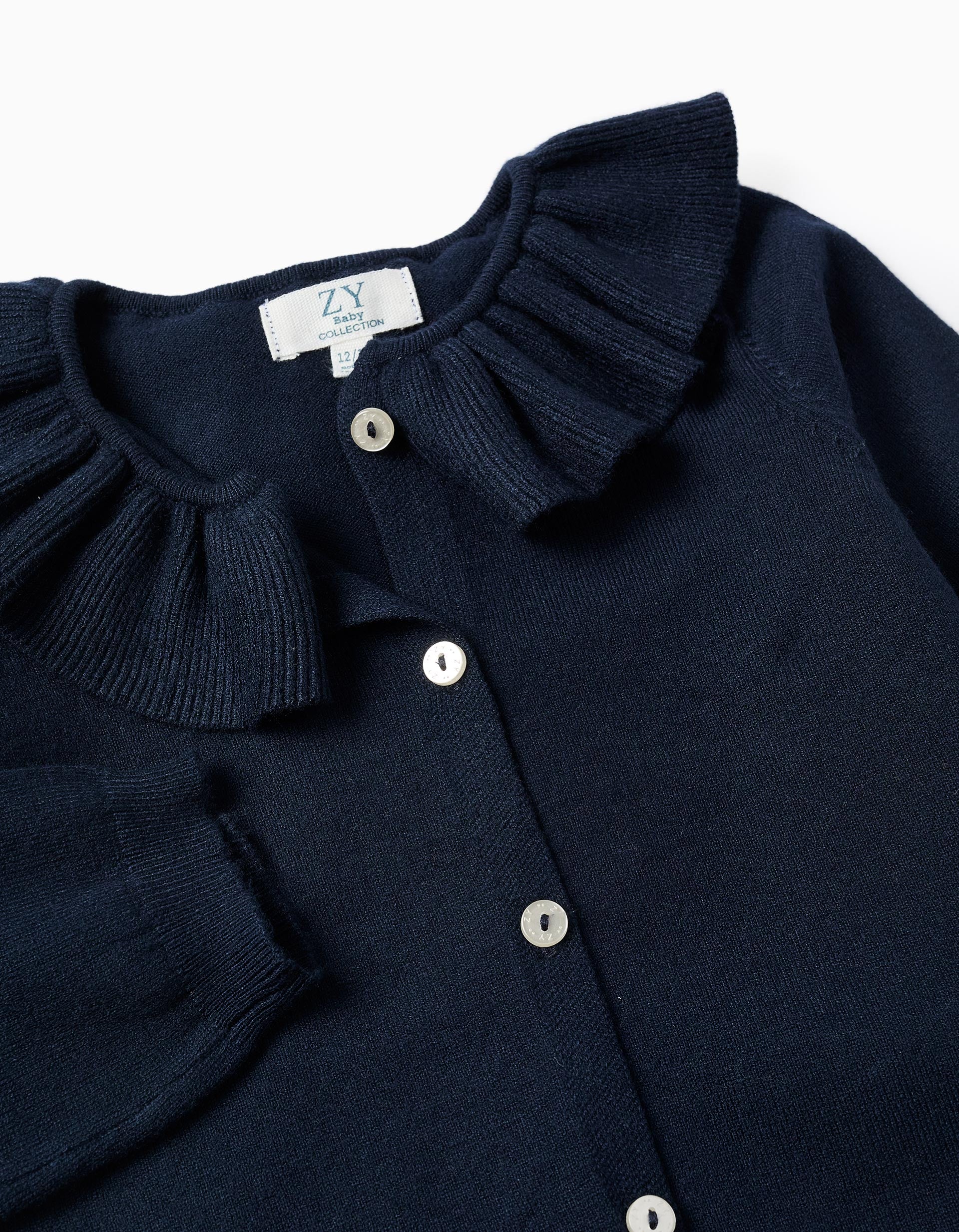 31074033006006 - CARDIGAN JERSEY KNIT, DARK BLUE, 6/9M 3