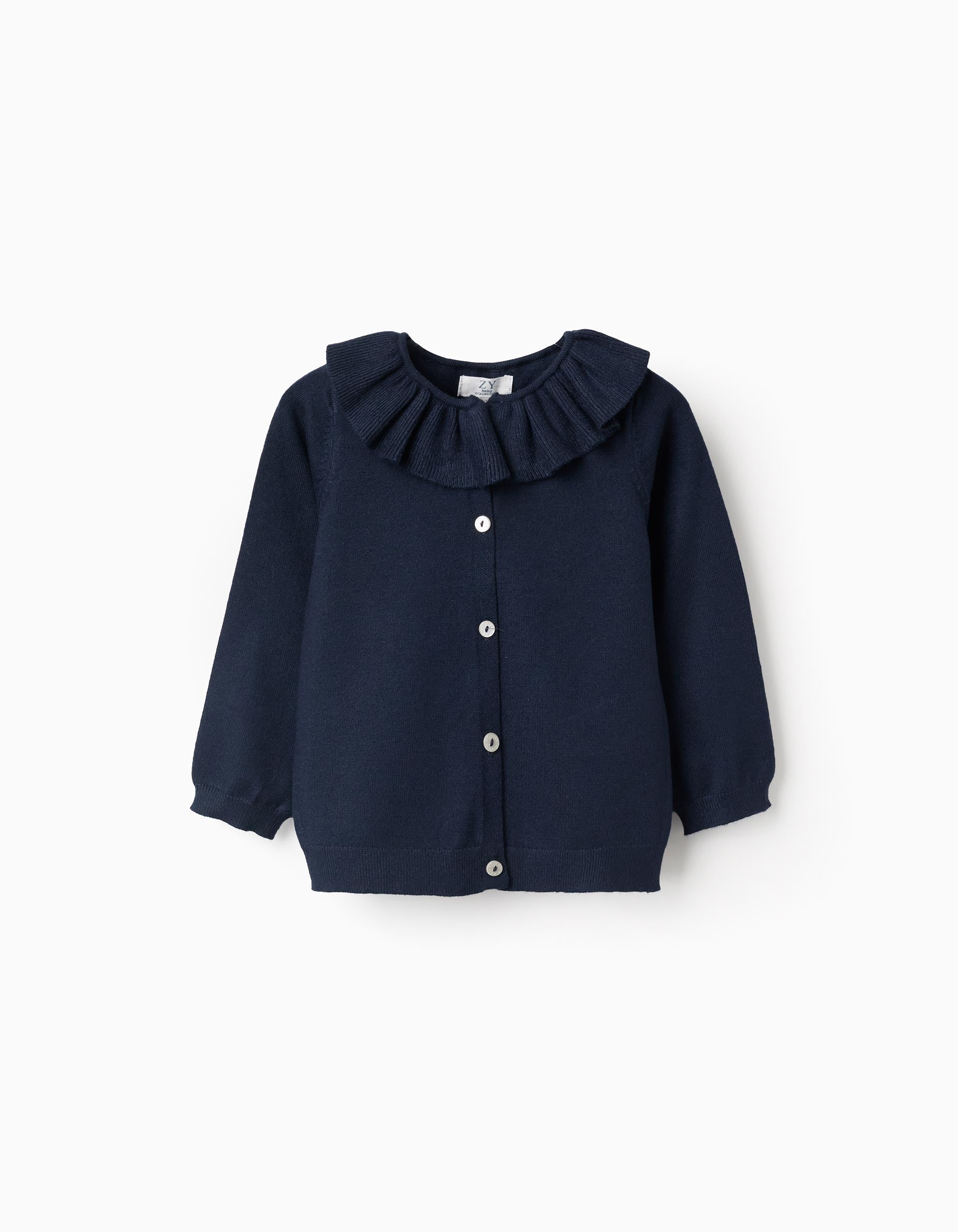 31074033006006 - CARDIGAN JERSEY KNIT, DARK BLUE, 6/9M 1