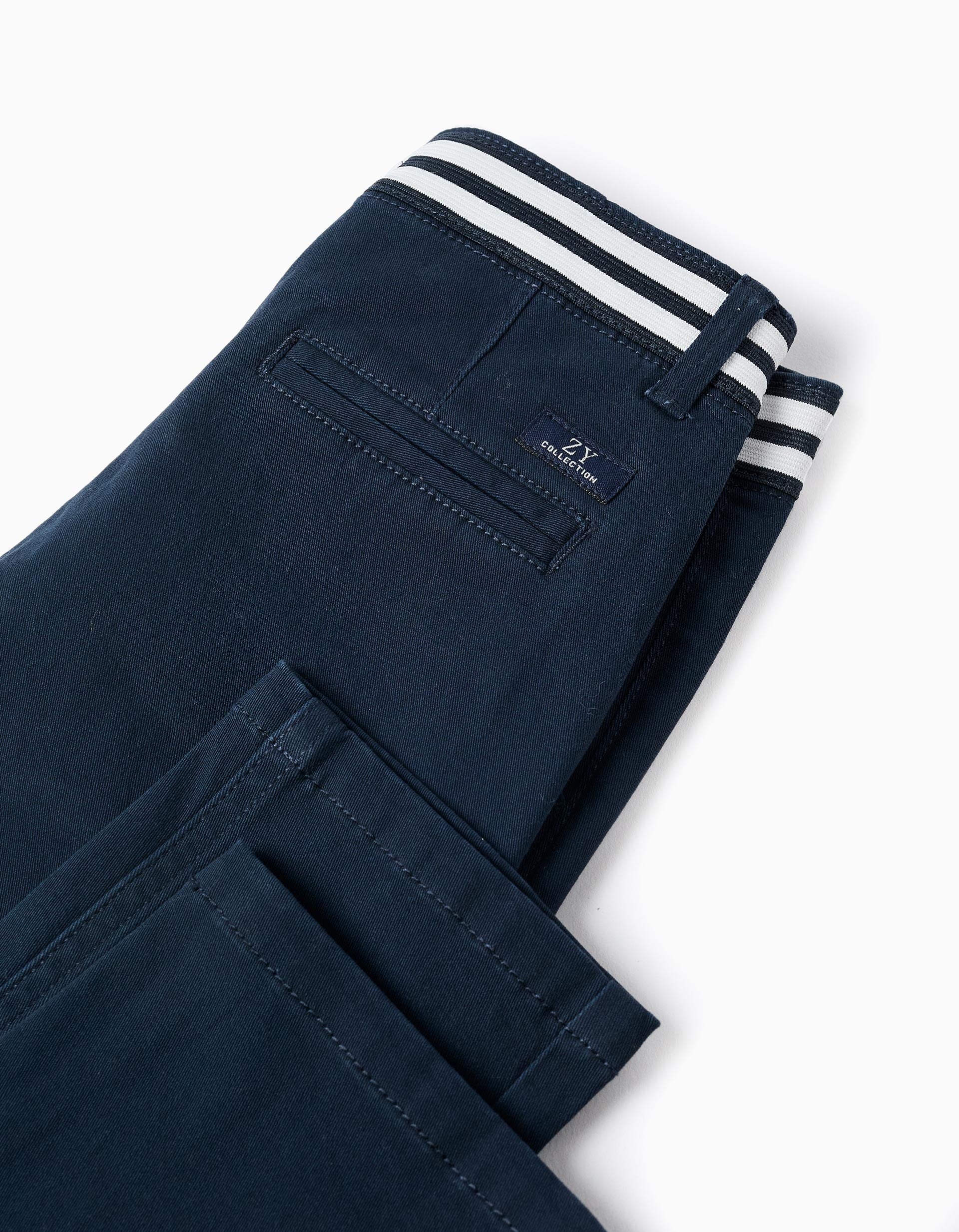 31076355006037 - PANTS CHINO TWILL, DARK BLUE, 11/12 4
