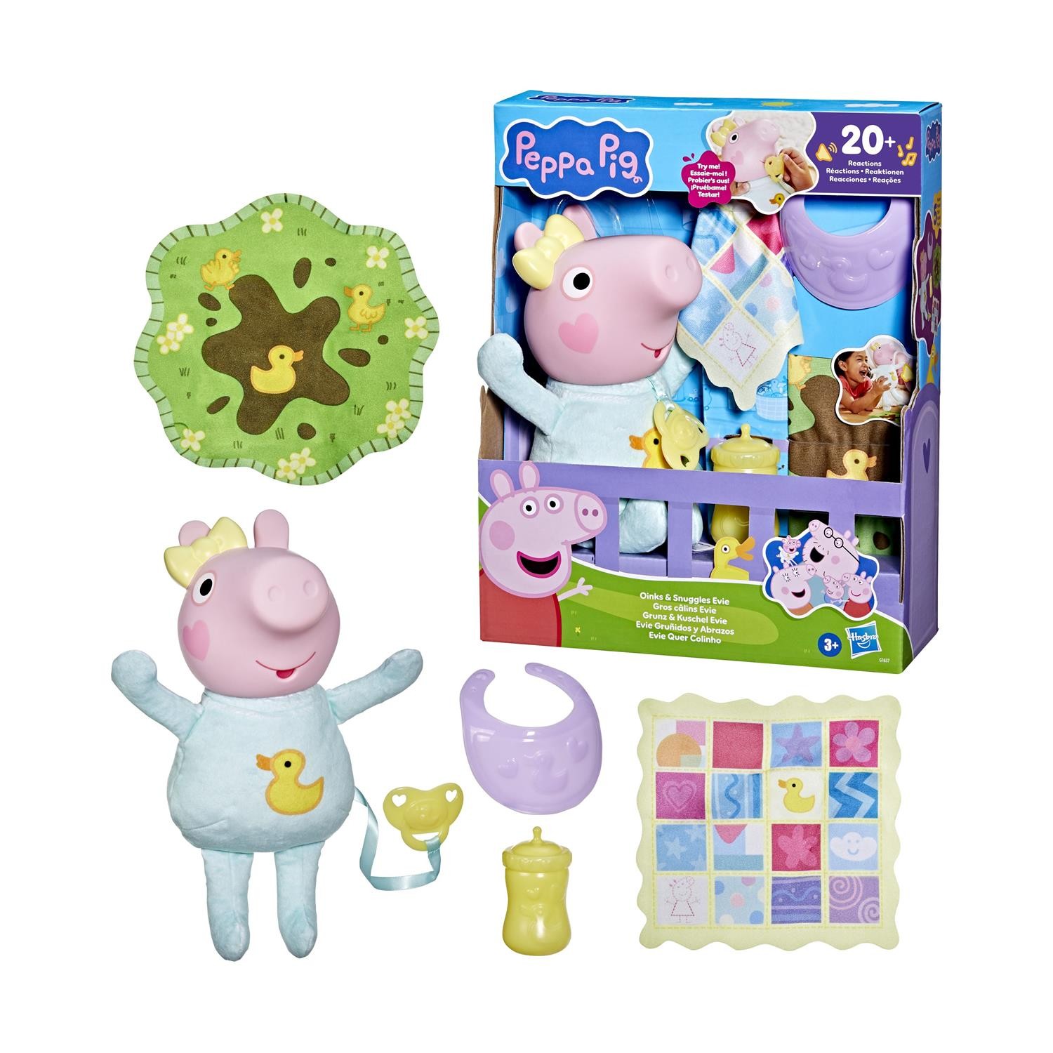 G1637 PEPPA PIG OINKS AND SNUGGLES EVIE SET 1