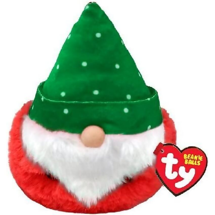 TY 42548 Ty Beanie Balls TURVEY - gnome with green hat (6) 1