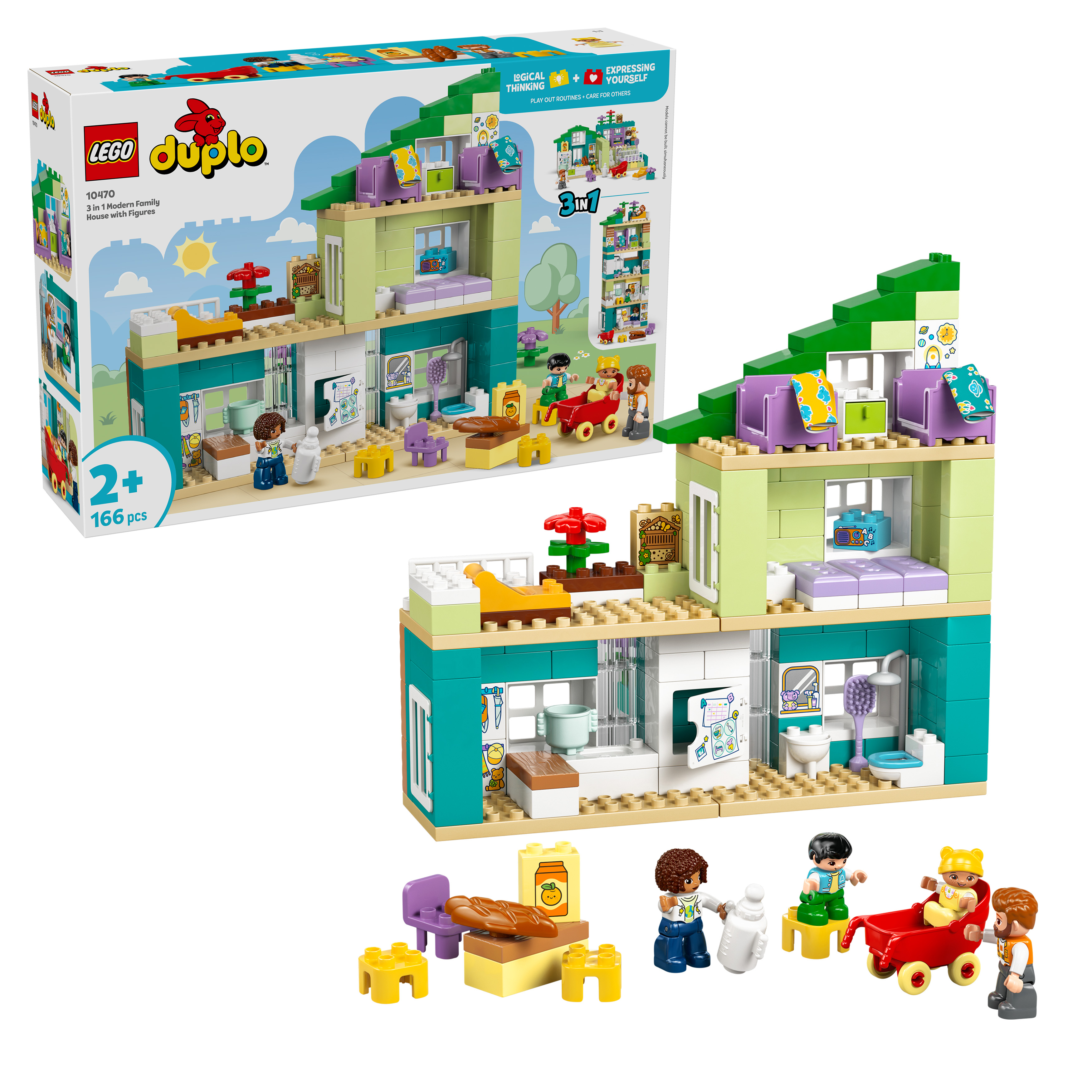 10470 3 in 1 Modern Family House with Figures 1