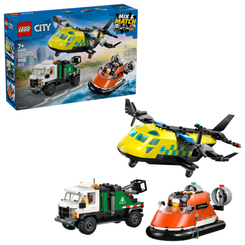 60505 Airplane, Service Truck & Hovercraft Remix 2