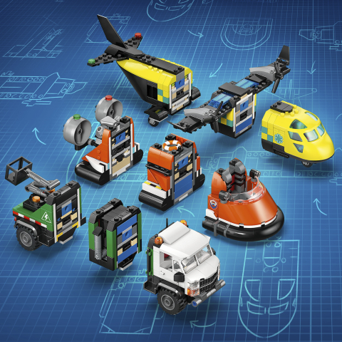 60505 Airplane, Service Truck & Hovercraft Remix 3