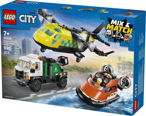60505 Airplane, Service Truck & Hovercraft Remix 4