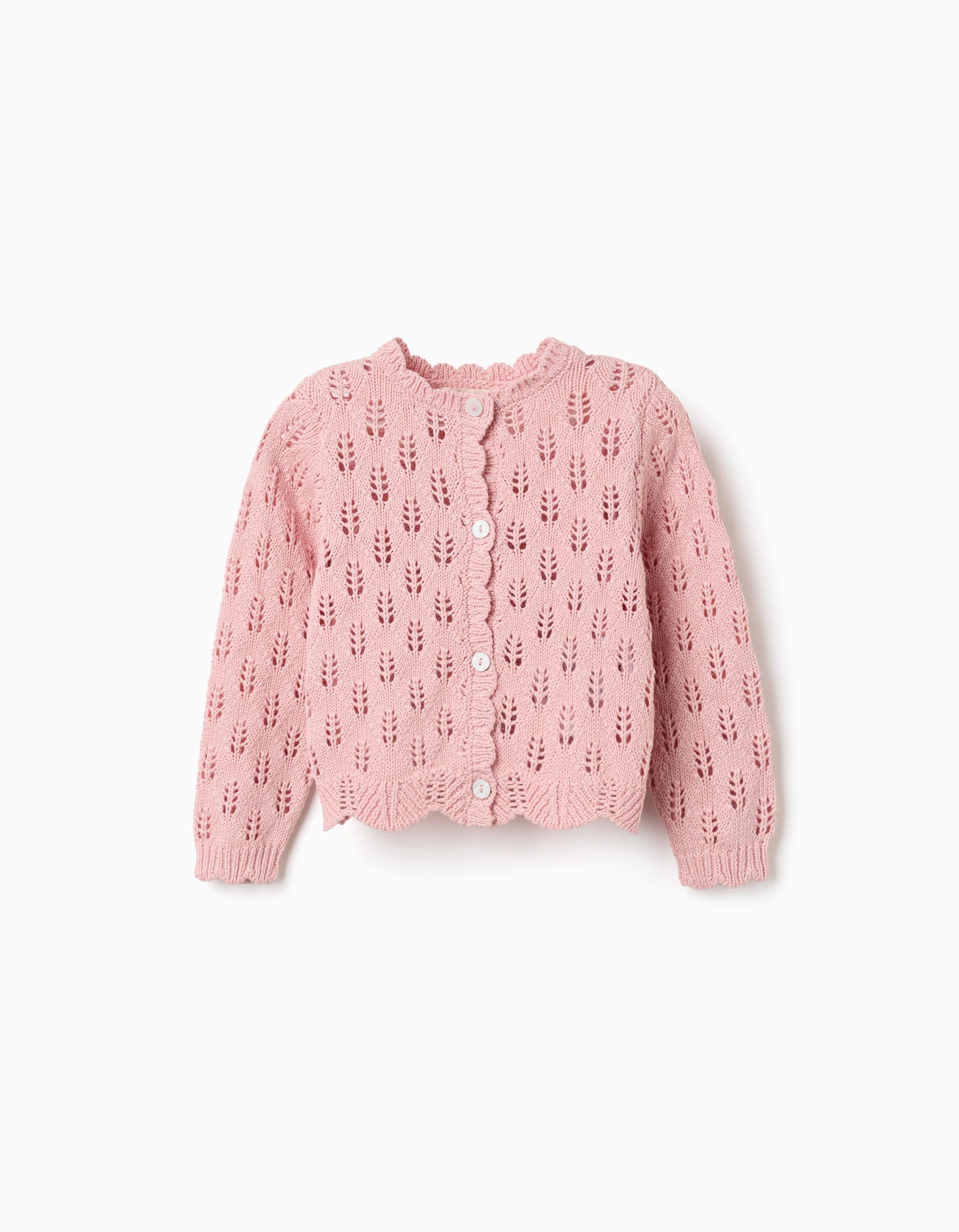31079787030008 - KNIT CARDIGAN COTTON, LIGHT PINK, 9/12M 1