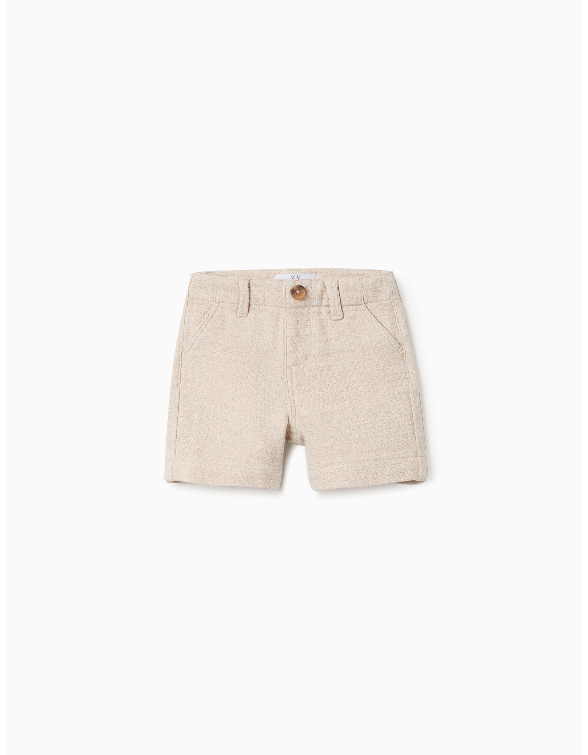31076999041008 - SHORTS DOBBY, WHITE, 9/12M 1