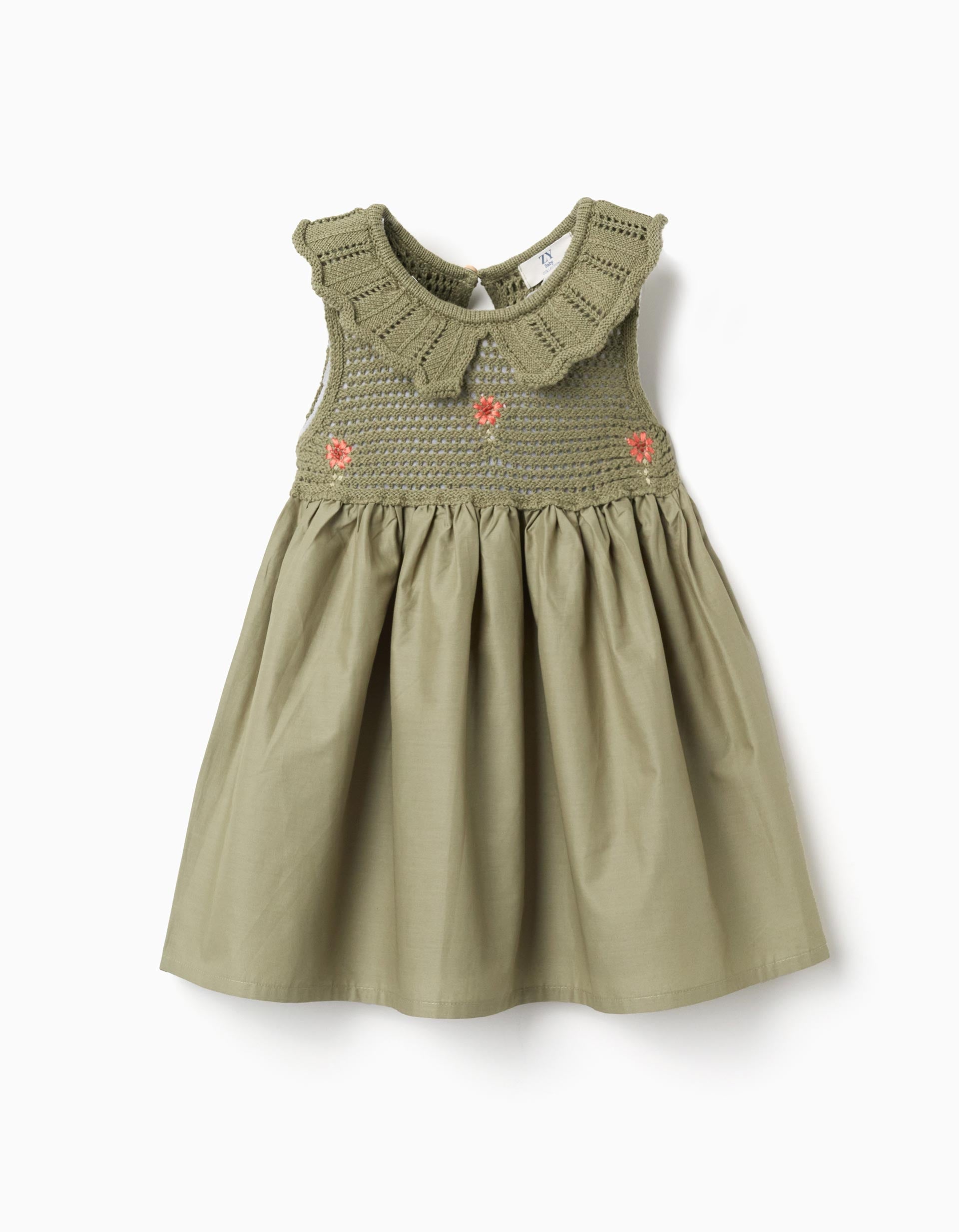 31077138009006 - DRESS KNIT POPLIN, DARK GREEN, 6/9M 1