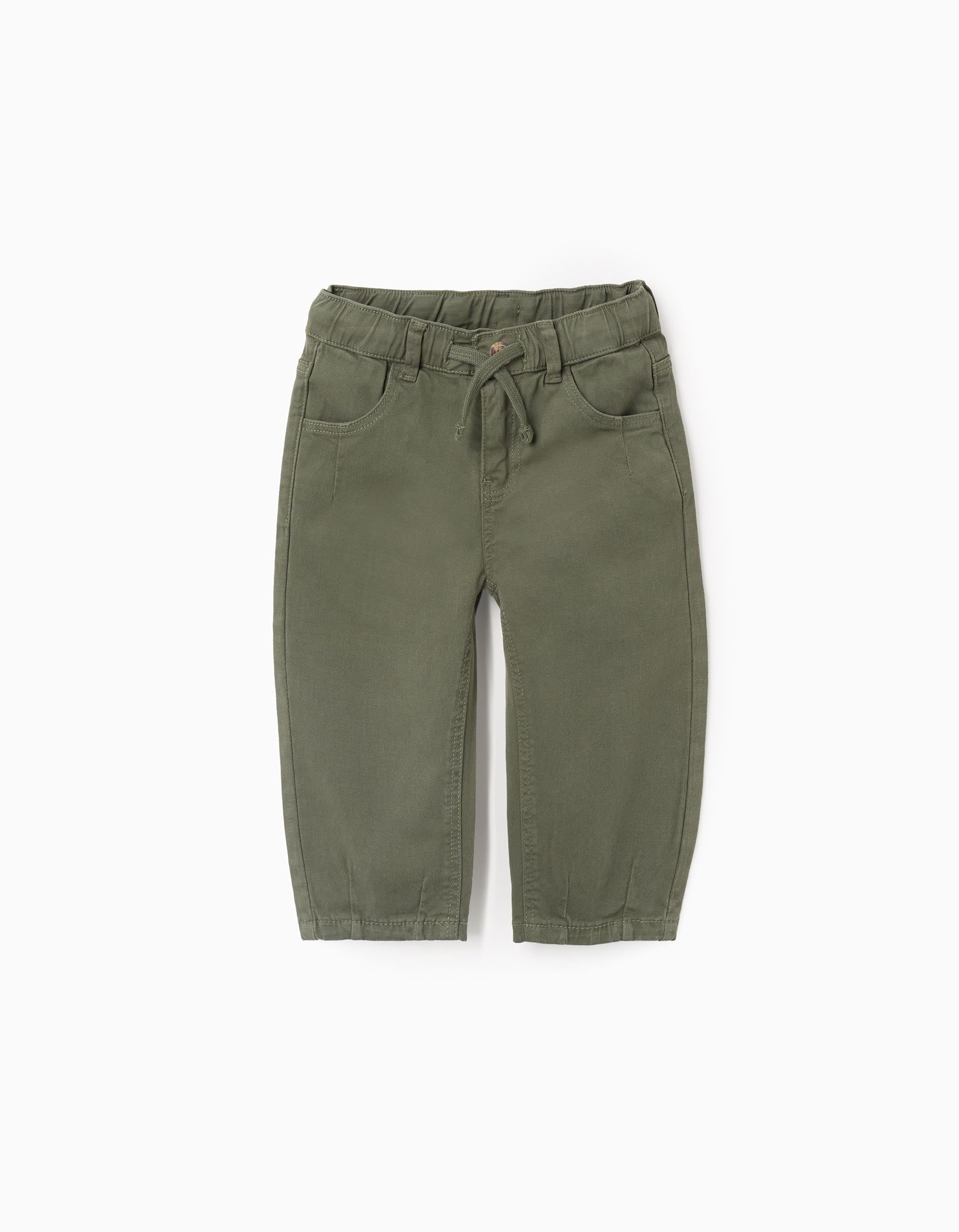 31077167009006 - PANTS TWILL, DARK GREEN, 6/9M 1