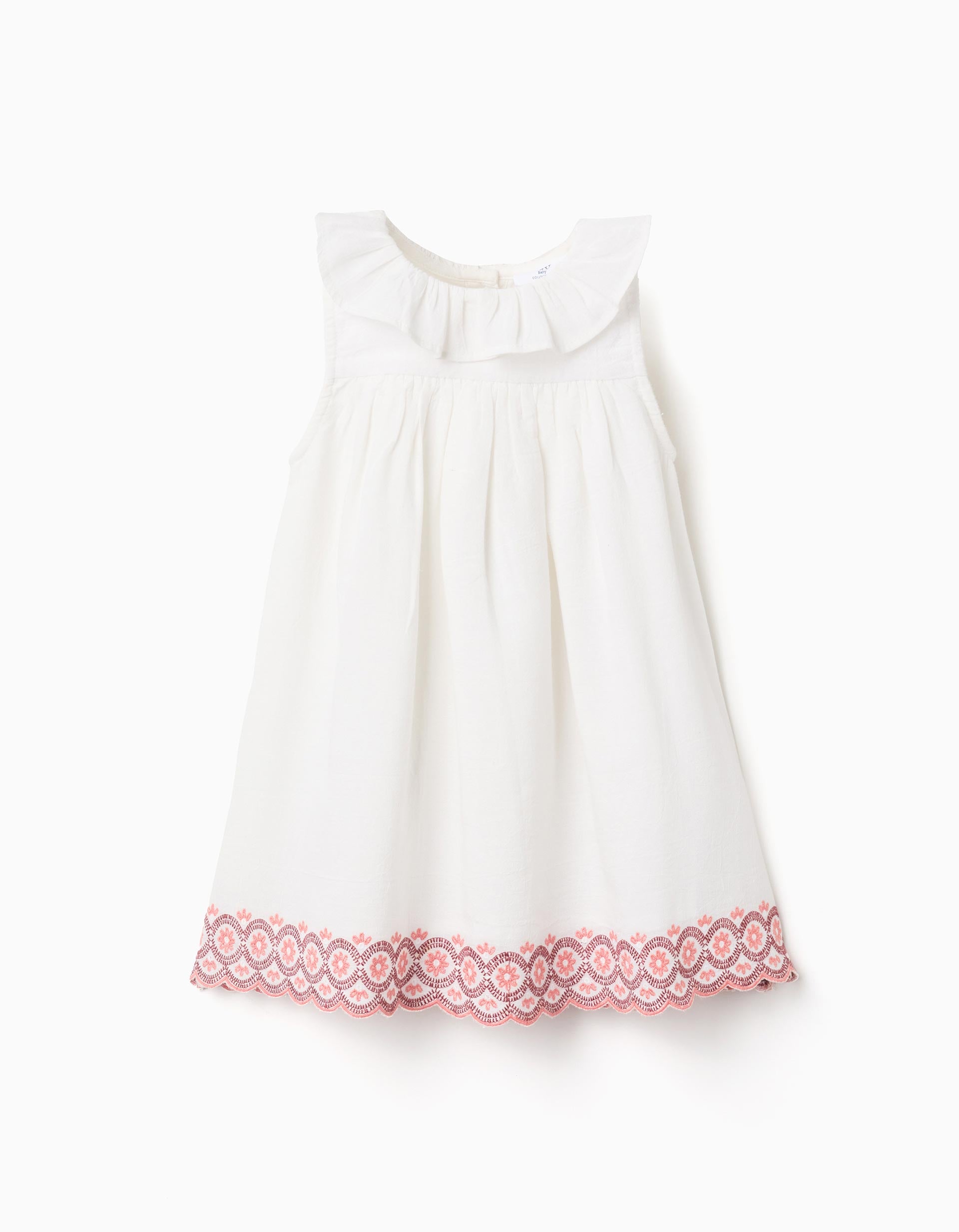 31077406021006 - SS DRESS EMBROIDERY, LIGHT BEIGE, 6/9M 1