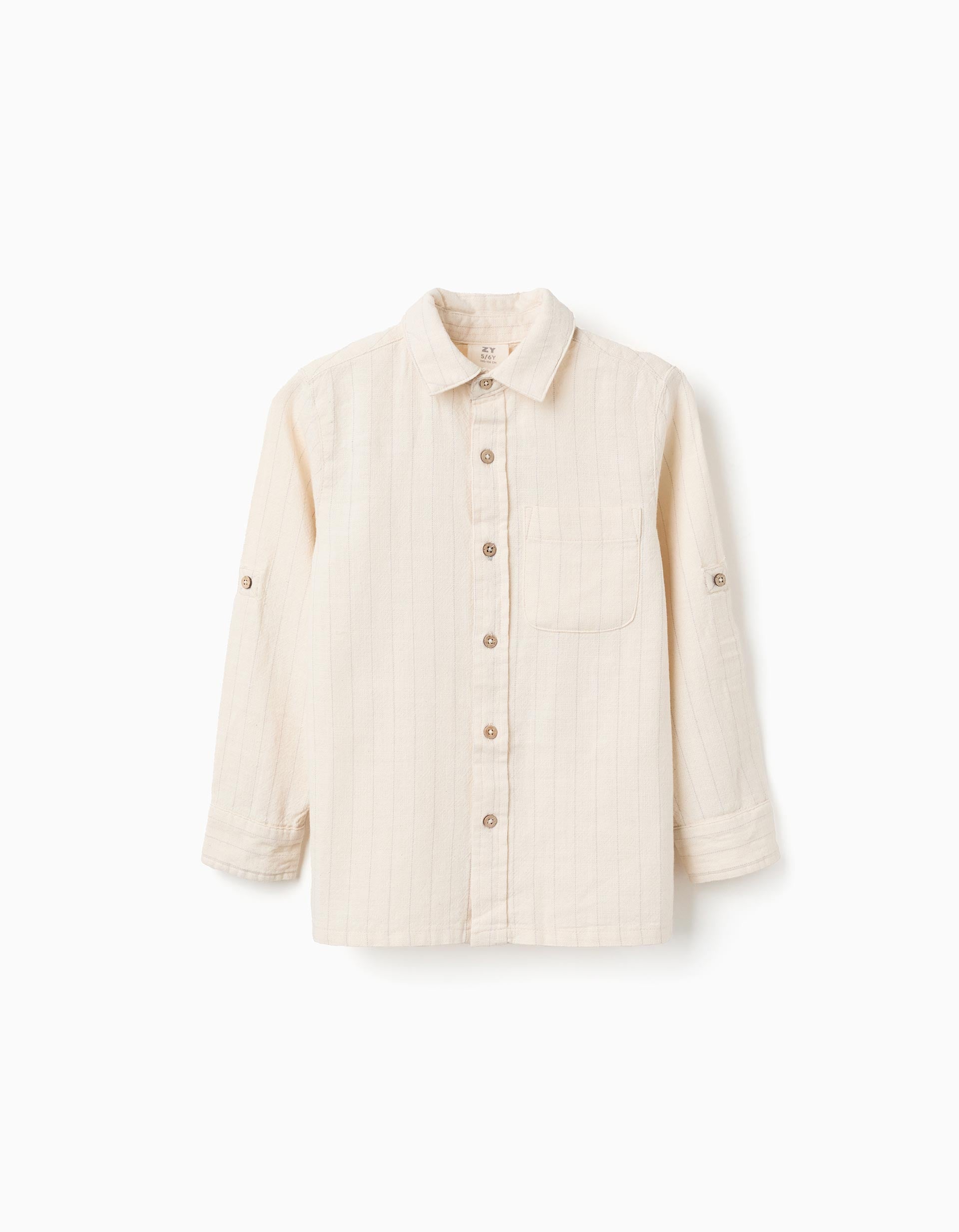 31078729001040 - LS SHIRT LINEN, BEIGE, 13/14 1