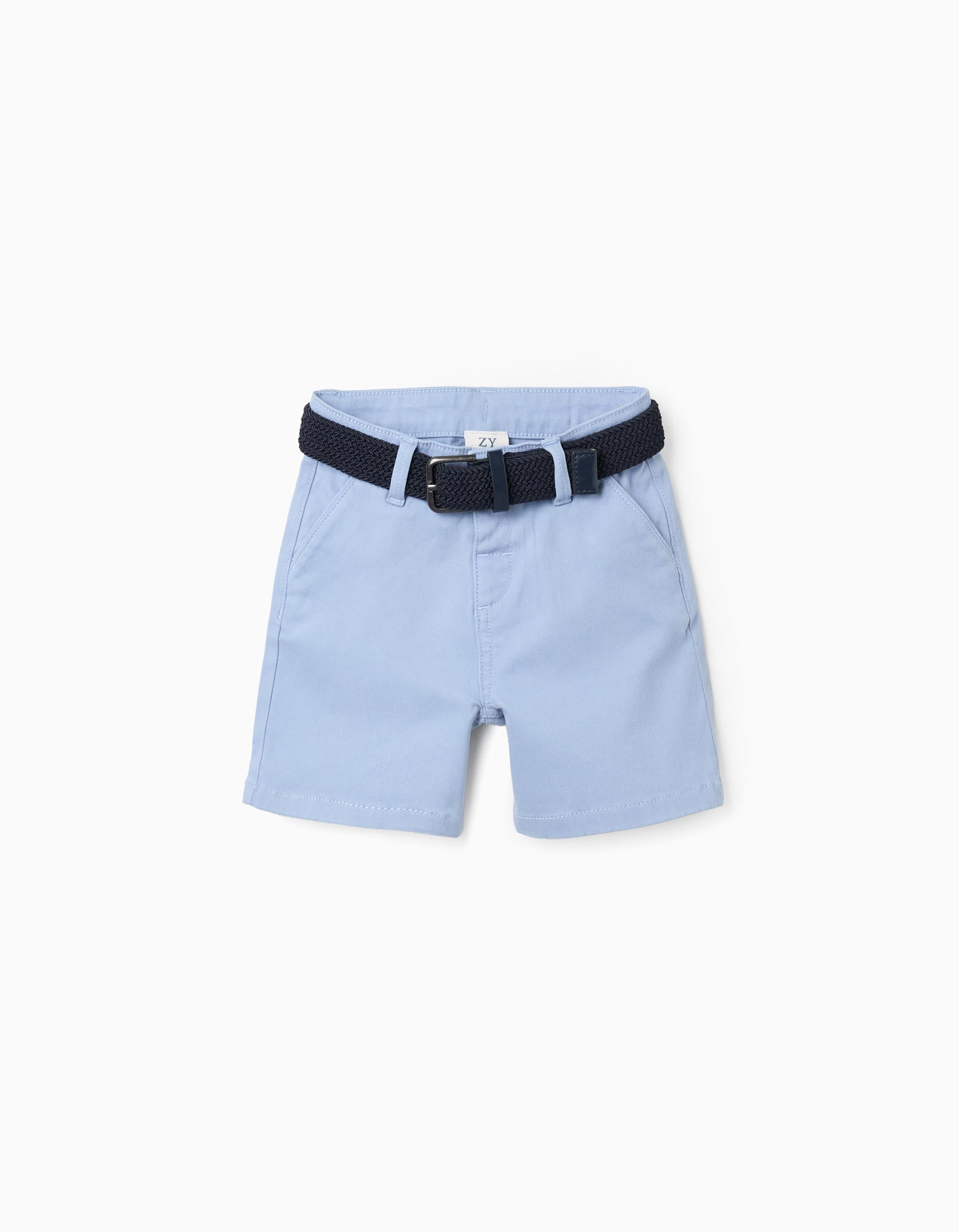31076930022011 - CHINO SHORTS TWILL, LIGHT BLUE, 18/24M 1