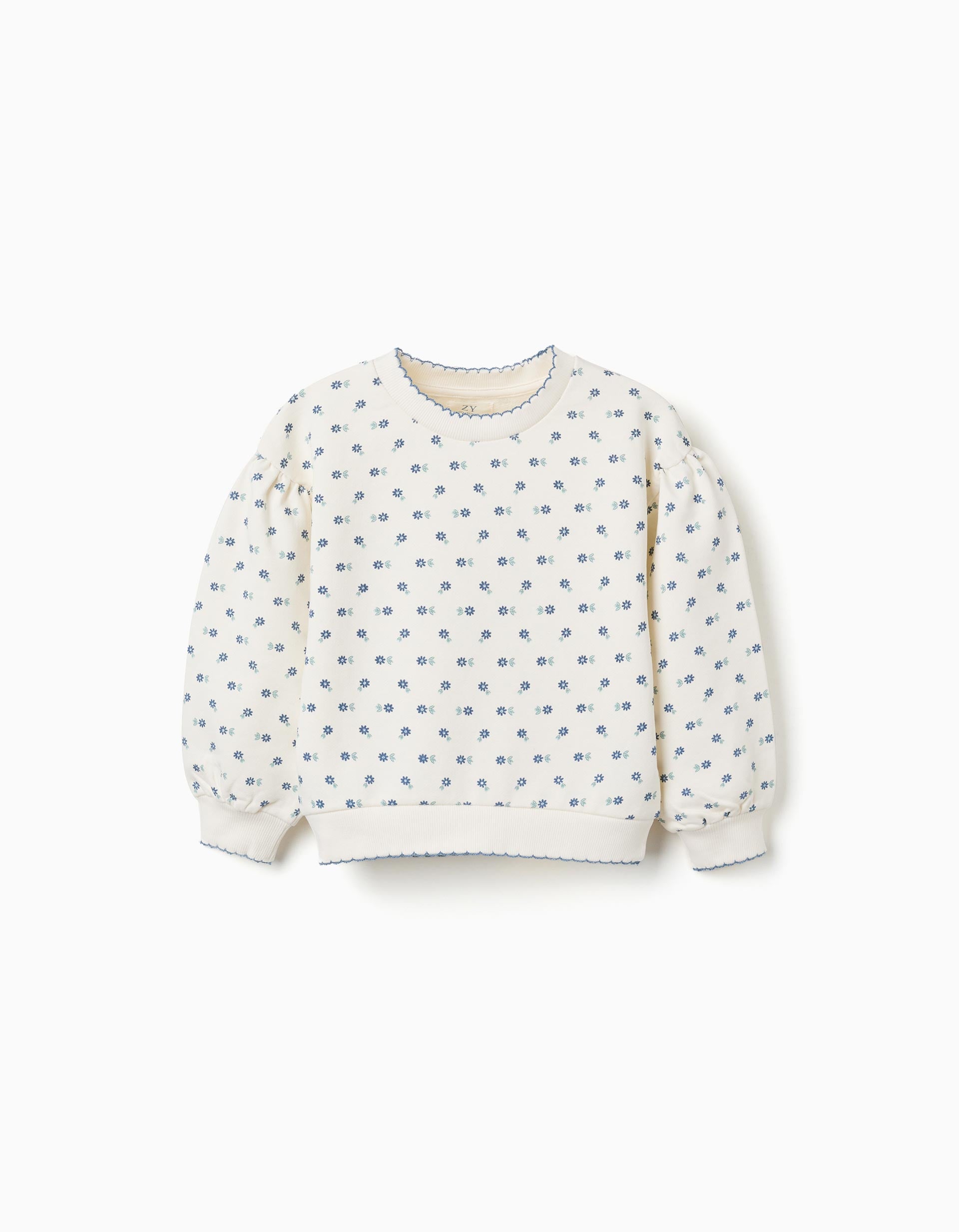 31079355041037 - FLEECE SWEAT AOP, WHITE, 11/12 1