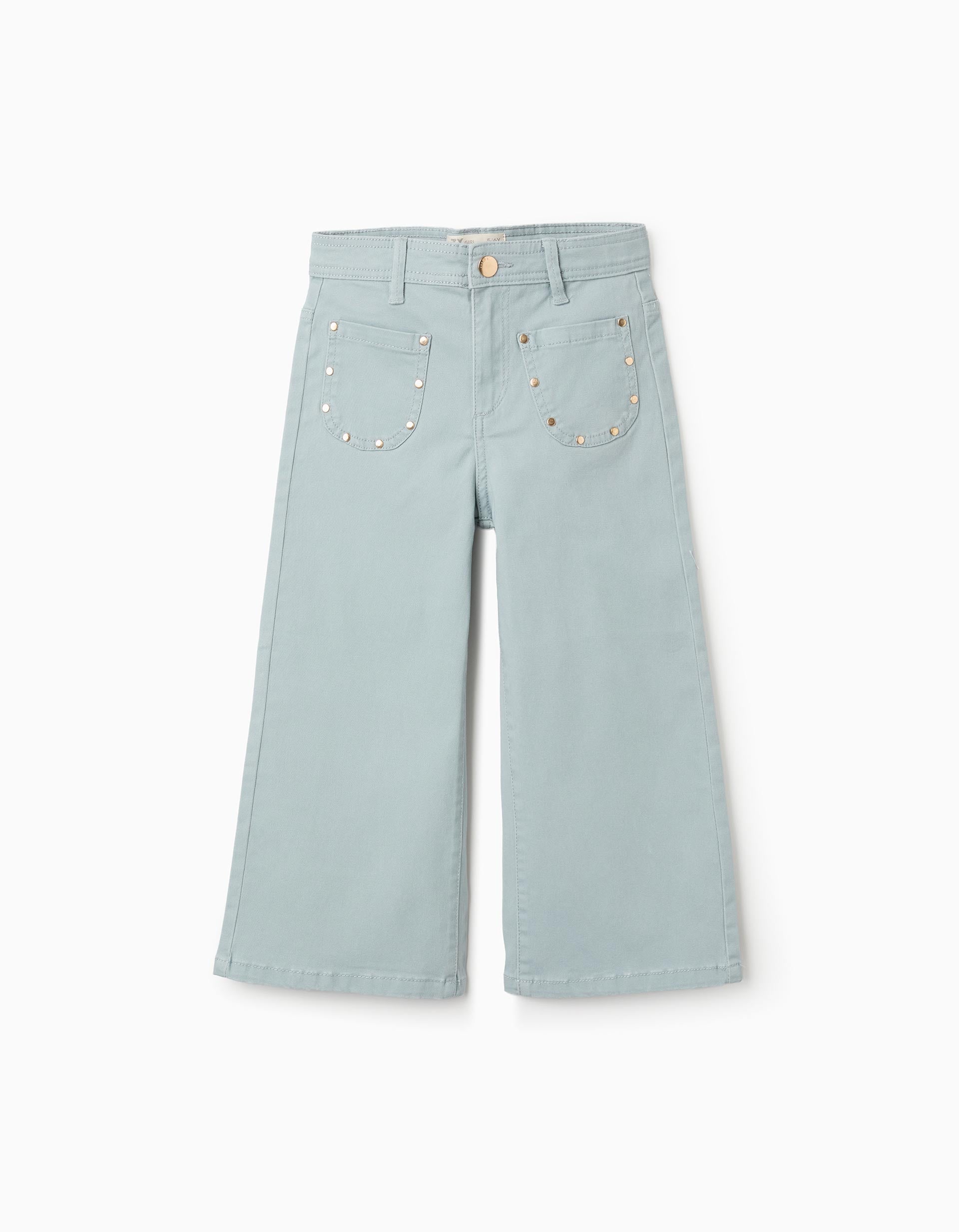31079383026021 - PANTS TWILL STUDS, LIGHT GREEN, 4/5 1