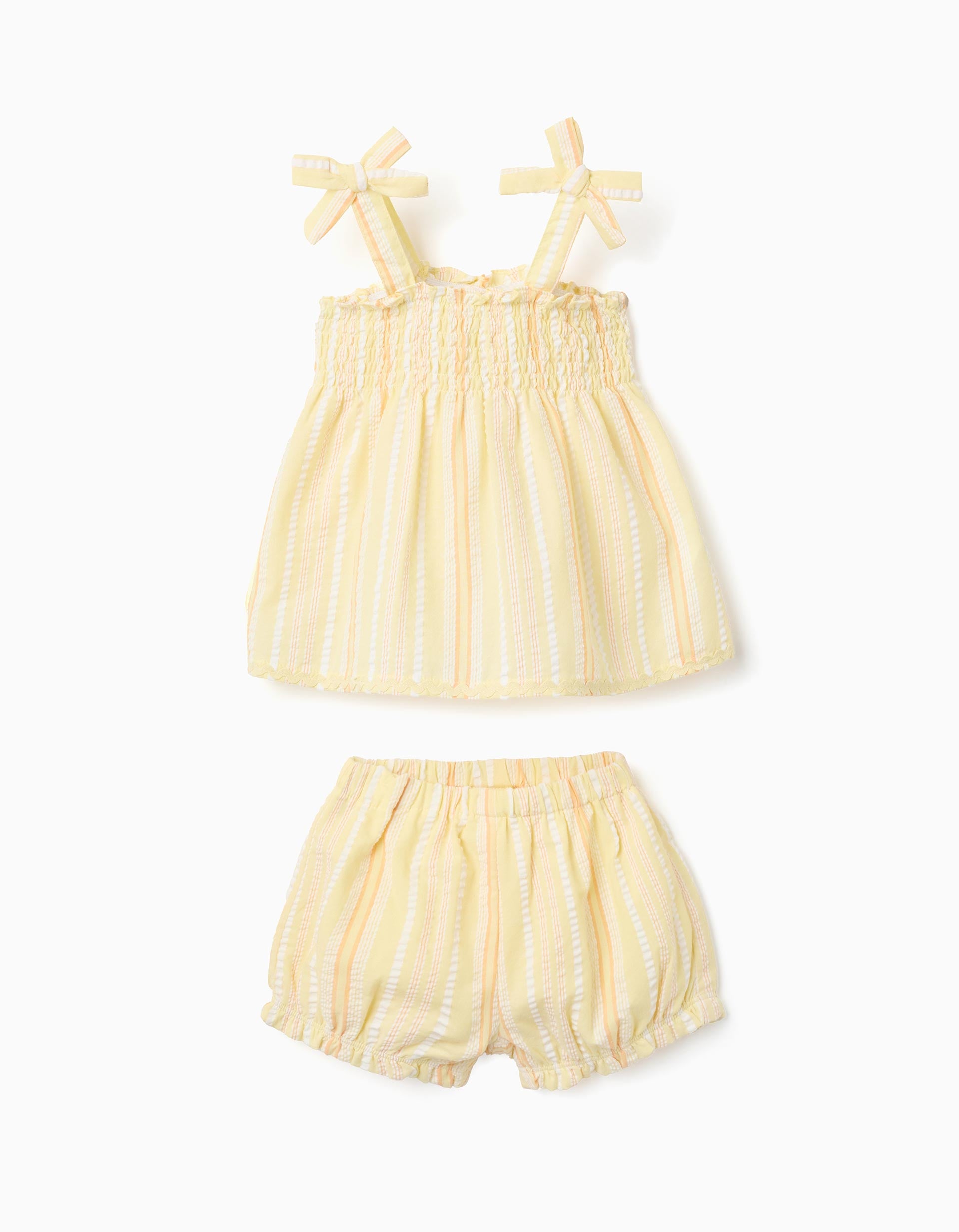 31077445033006 - 2P SET SEERSUCKER, LIGHT YELLOW, 6/9M 1