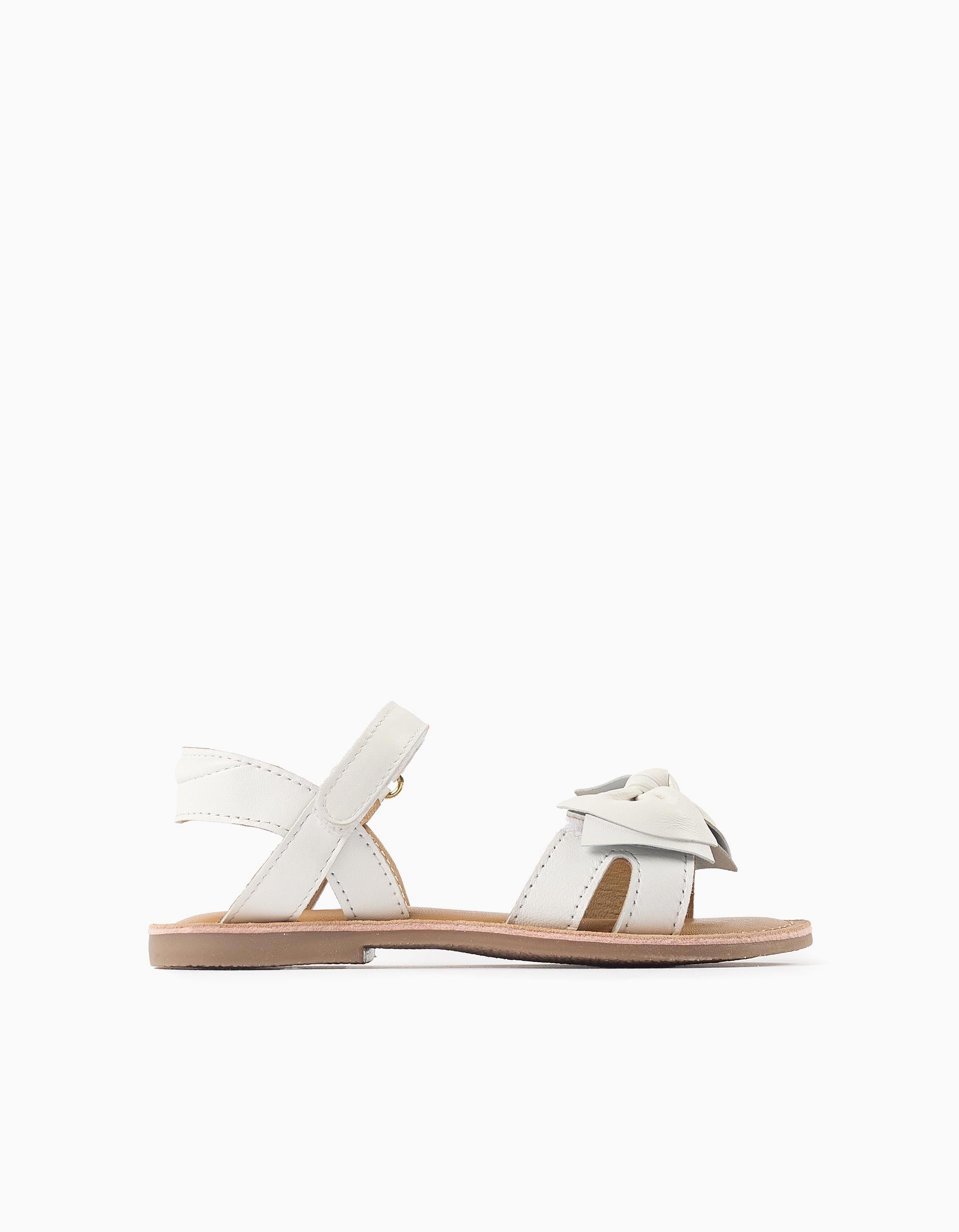 31078677041084 - SANDAL IN LEATHER, WHITE, 31 1