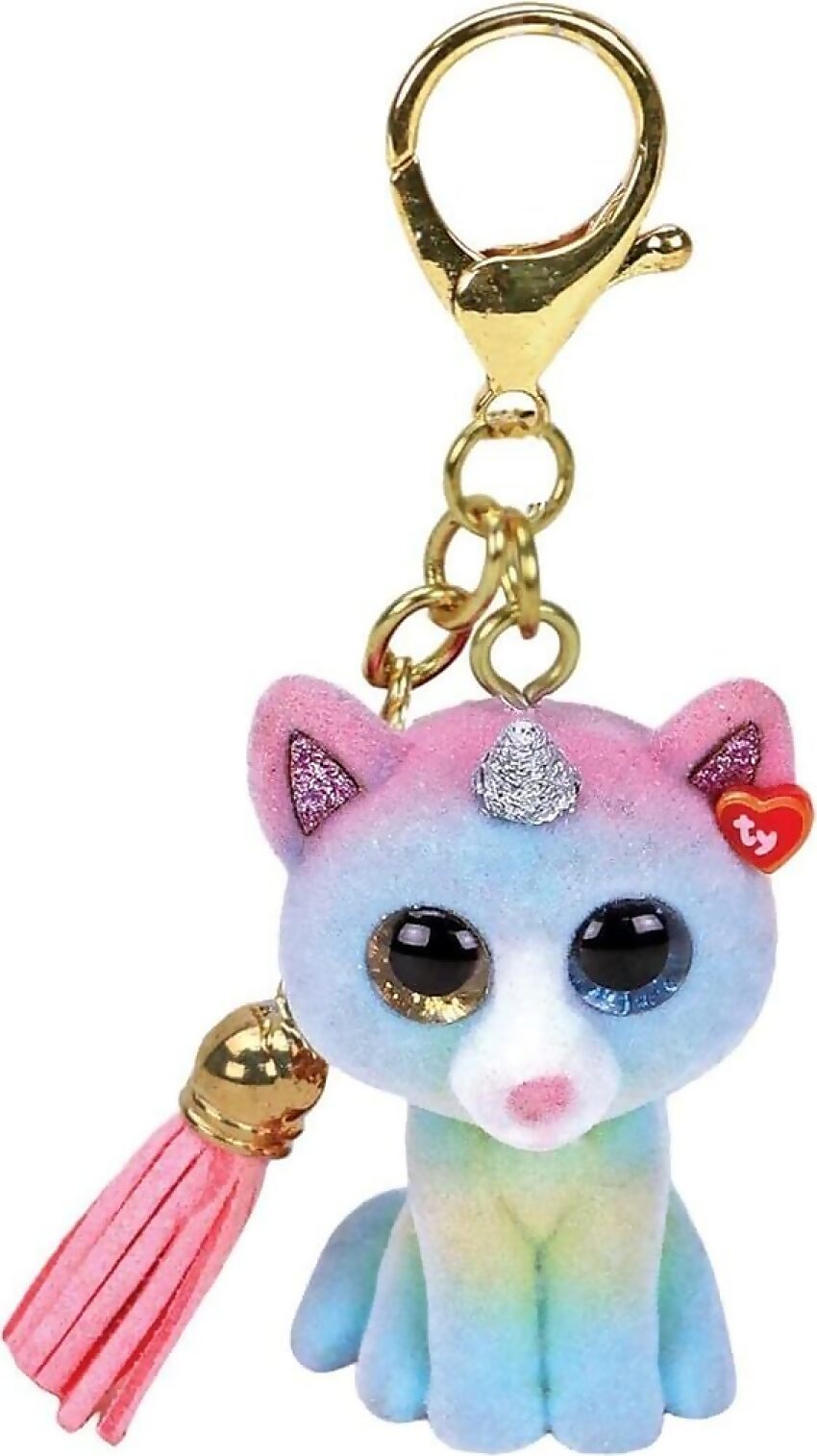 TY 35232 BOOS HEATHER, 8,5 cm - cat - Clip (3) 1