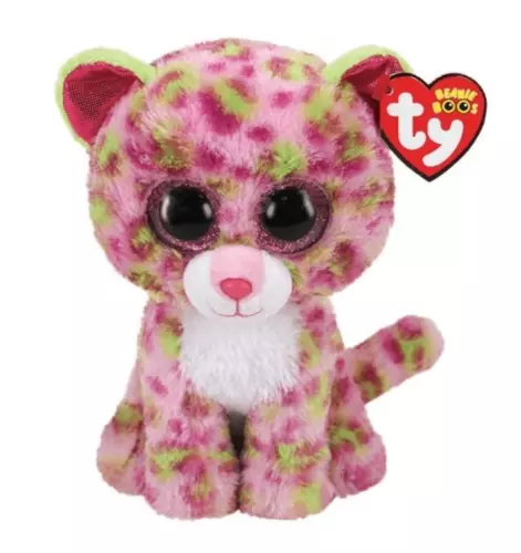 TY 36476 BOOS LAINEY, 24 cm - pink leopard (1) 2