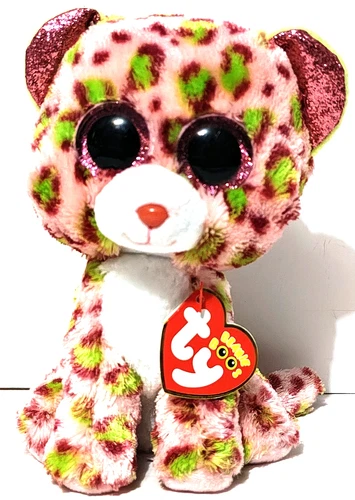 TY 36476 BOOS LAINEY, 24 cm - pink leopard (1) 1