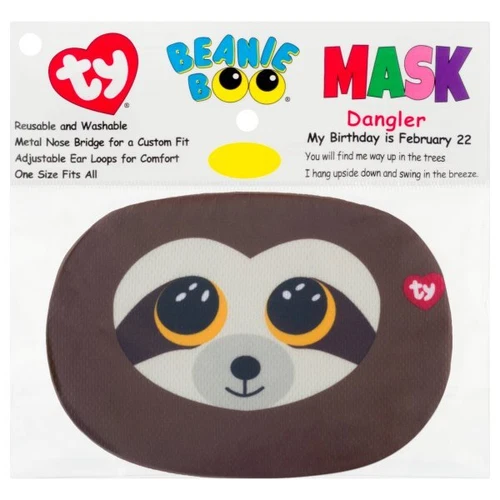 Ty Mask DANGLER - brown sloth (1) 2