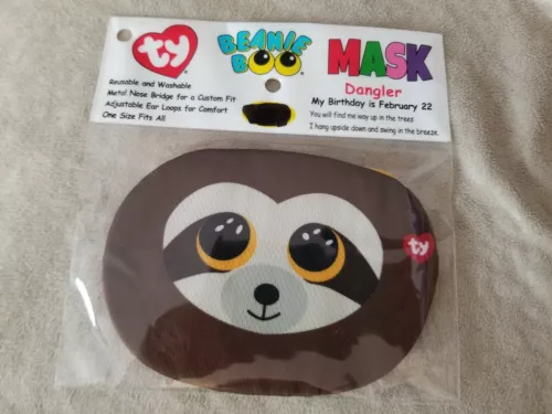 Ty Mask DANGLER - brown sloth (1) 3