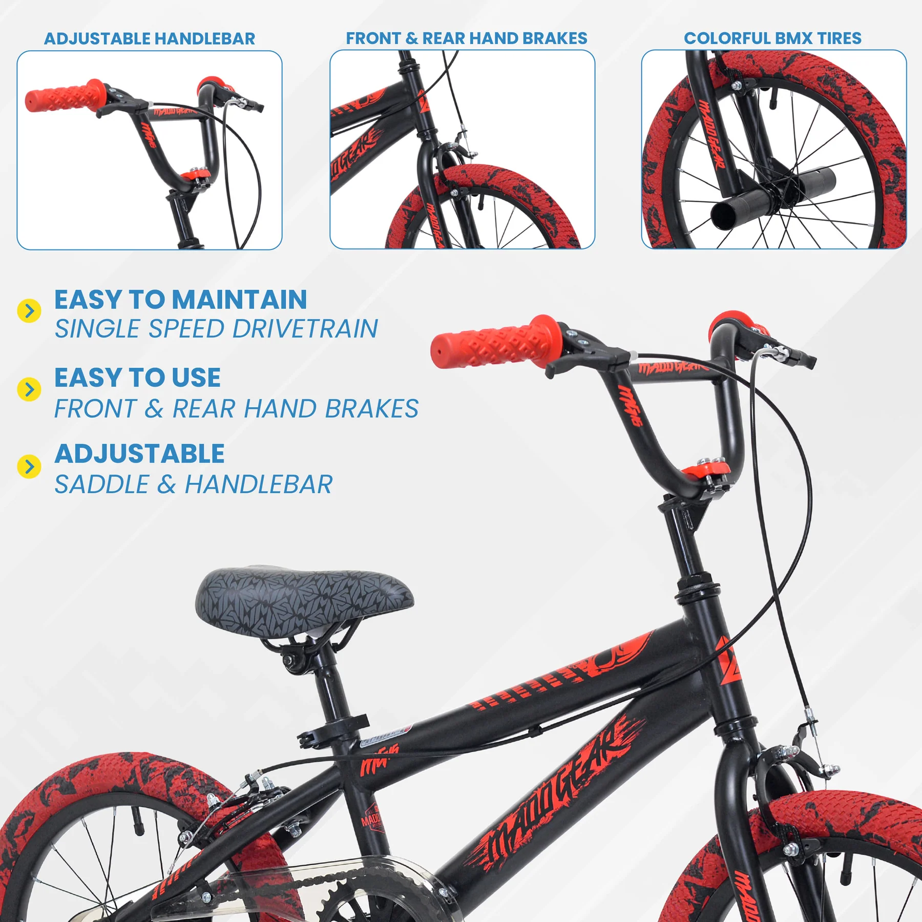 31610' 16" MaddGear Boys Red 2