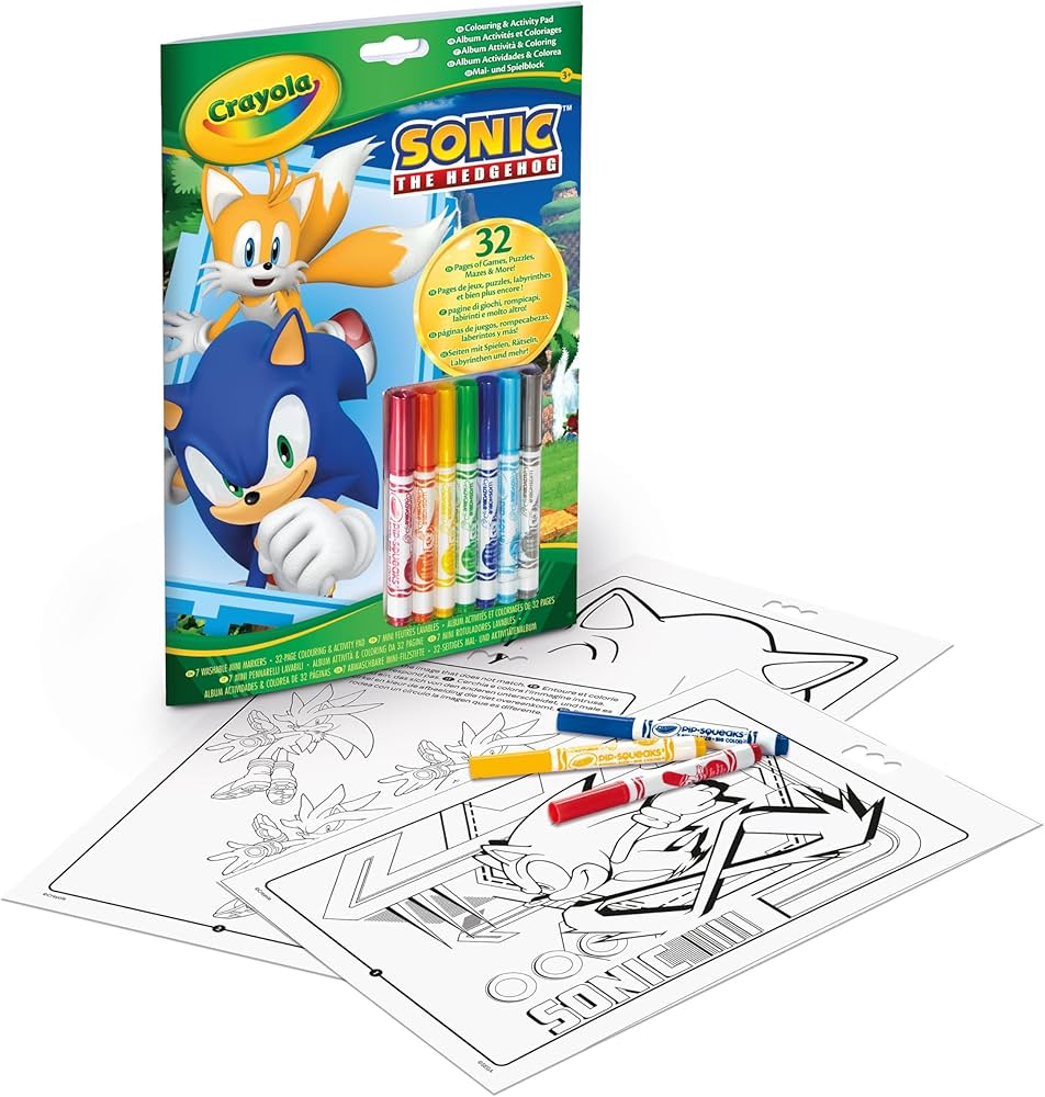 04-0866G COLORING & ACTVITY PAD SONIC THE HEDGEHOG 1