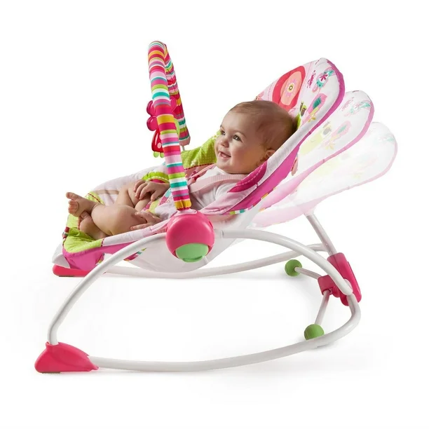 101258 Bright Starts Raspberry Garden Rocker 2
