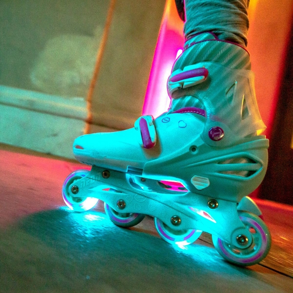 NT10T4 NEON 2IN1 COMBO SKATES ( 34-37) TEAL PINK 3