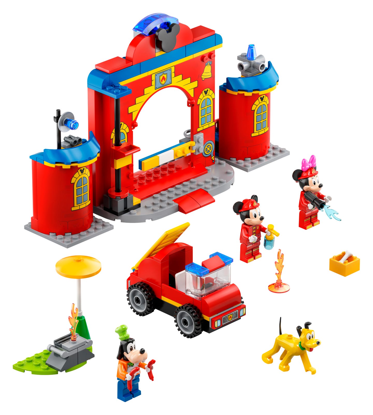 10776 Mickey & Friends Fire Truck & Station F8 1