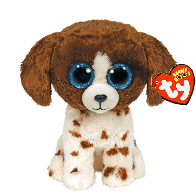 TY 36487 BOOS MUDDLES, 24 cm - brown/white dog (1) 1